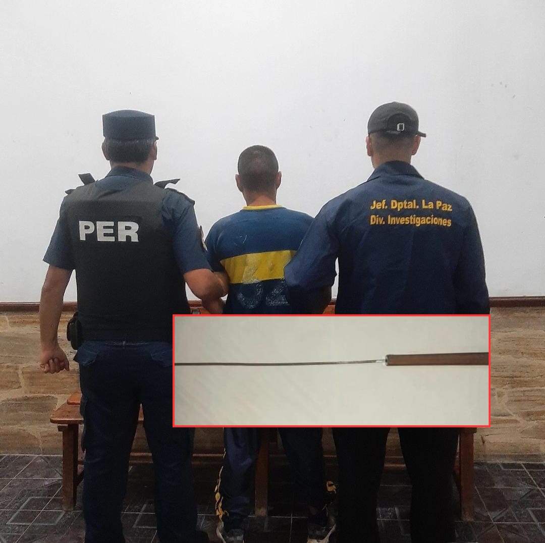 Detuvieron a un hombre armado que amenazaba vecinos en barrio Nuestra Señora de La Paz